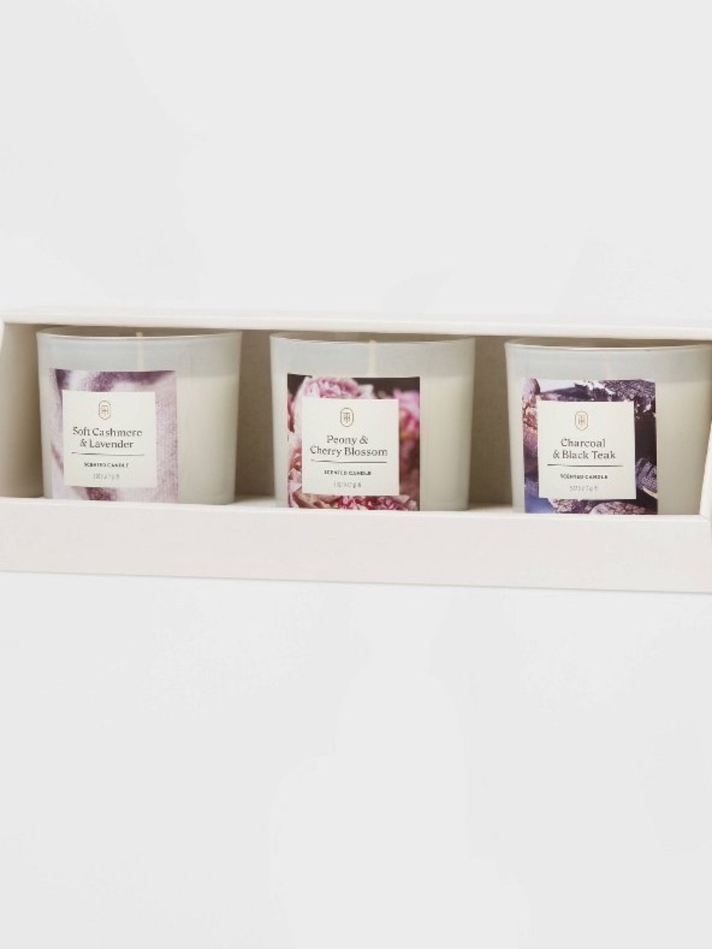 Threshold set of 3 Luxury Scented Candle Trio - Soft White Gift Set